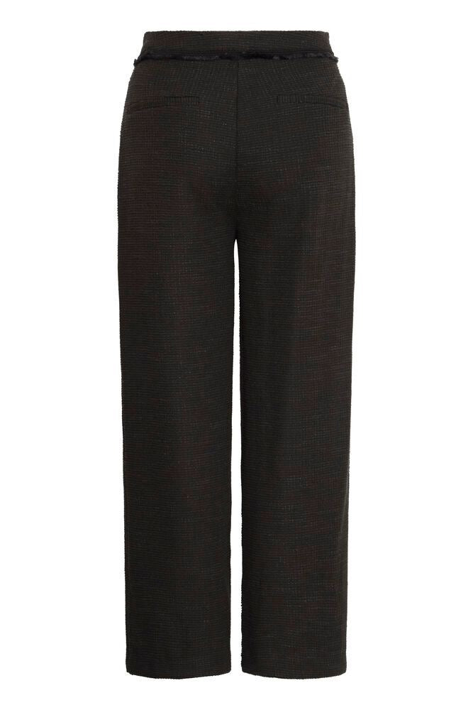 ICHI Kate Fringe Trousers - Black