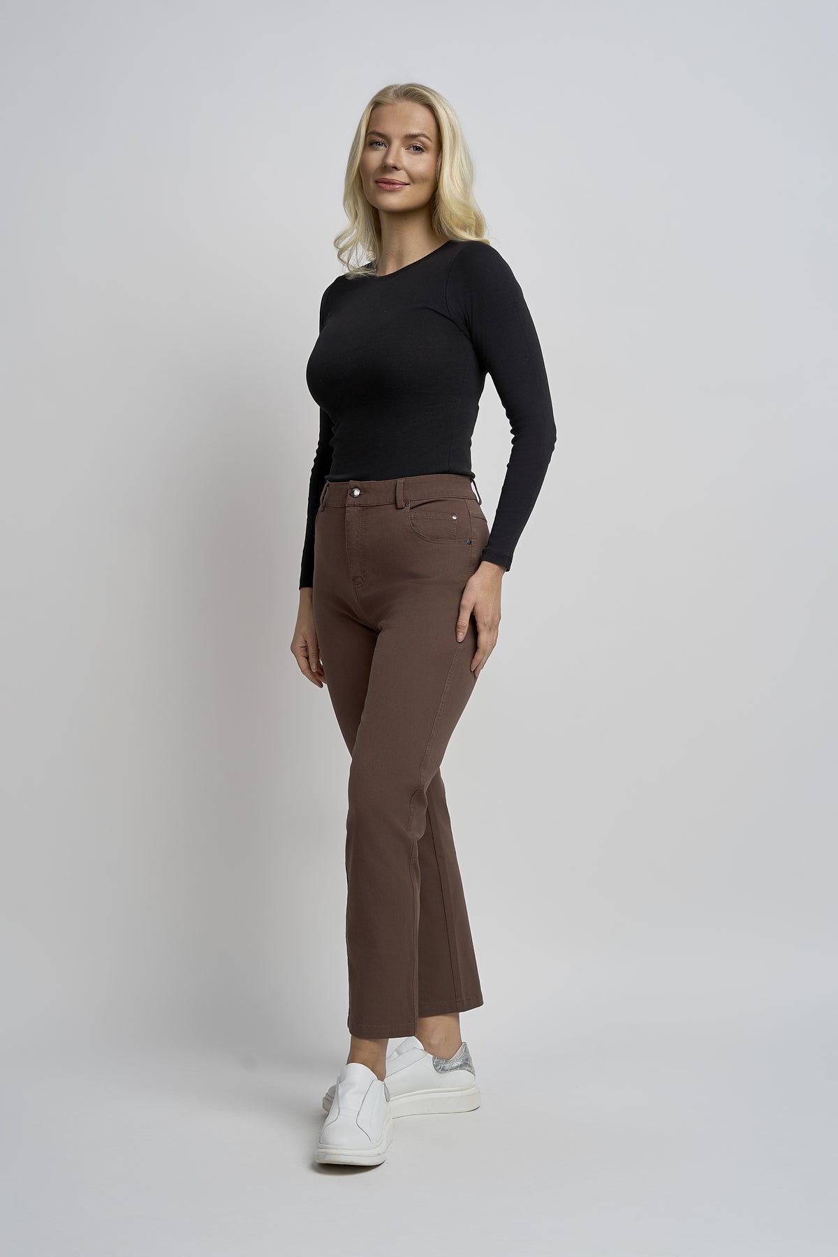 Pinns 4 Way Stretch Slim Fit Jeans -  Brown