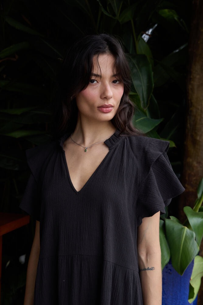 ICHI Lifana Midi Dress - Black