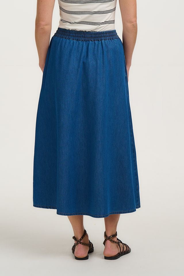 Sugarhill Brighton Allegra Denim Midi Skirt - Deep Blue