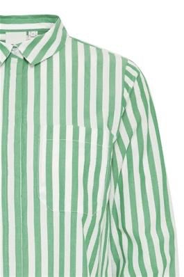 ICHI Asilo Striped Shirt Green