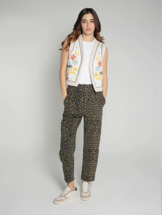 Nooki Caroline Leopard Print Jeans