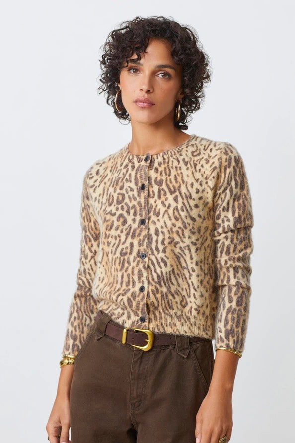 Suncoo Paris Gacia Animal Print Cardigan - Leopard