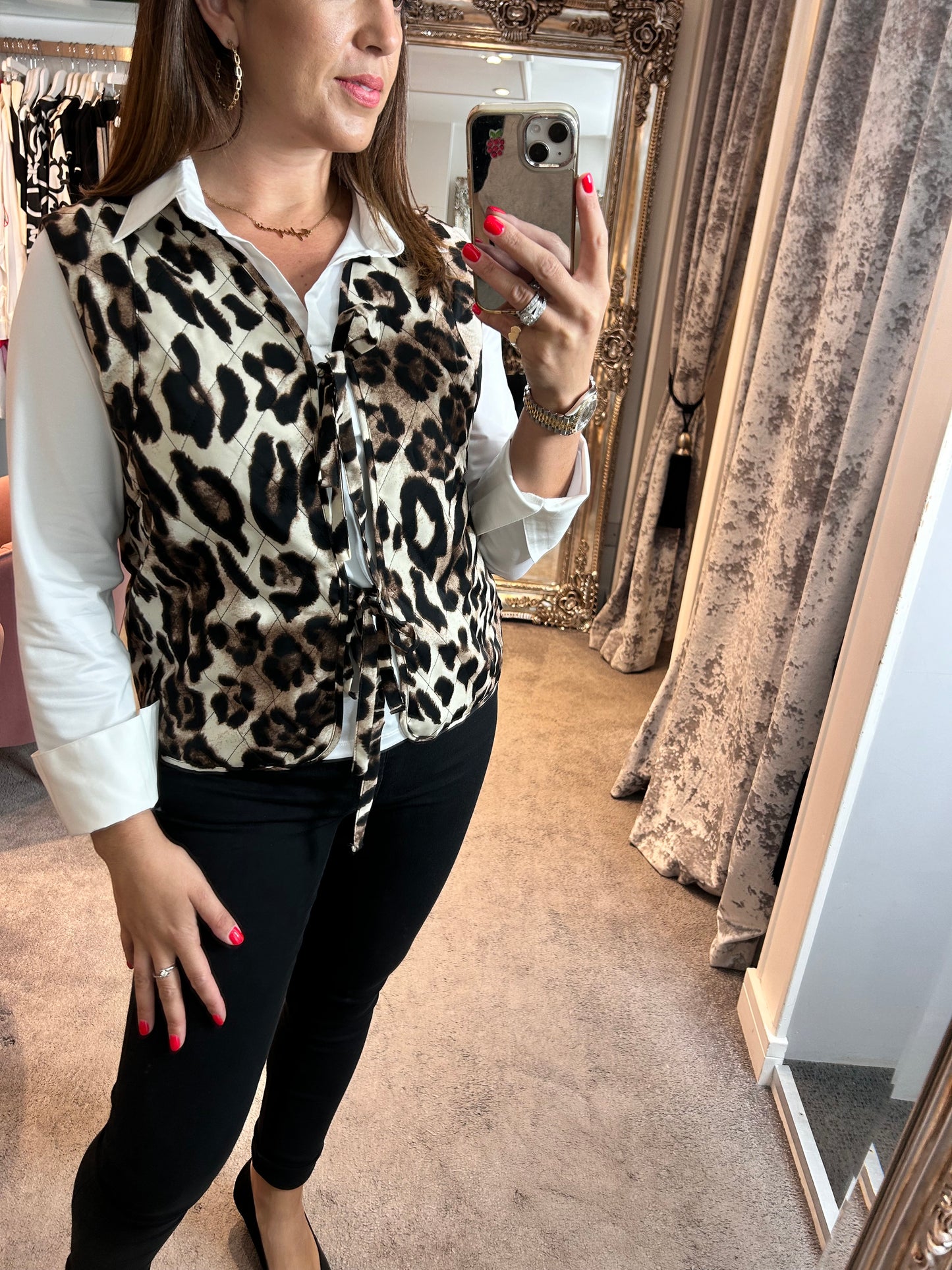 Studio White Jersey Stretch Blouse