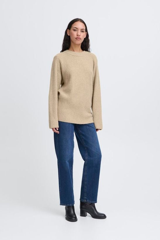 ICHI Ducie Oatmeal Sweater
