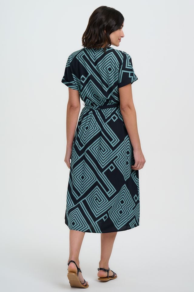 Sugarhill Brighton Bethan Midi Dress - Black/Green
