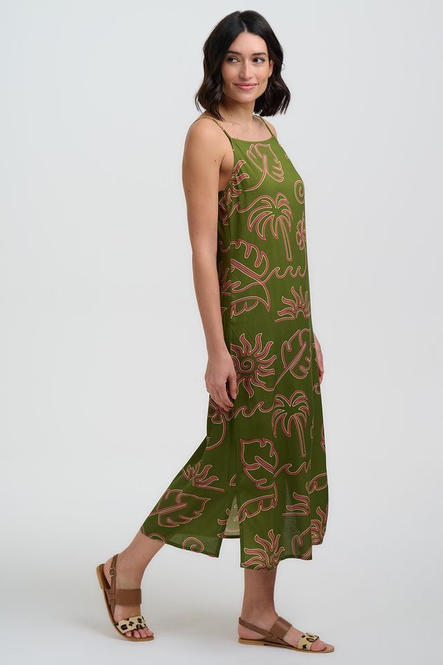 Sugarhill Brighton Raganni Midi Sundress - Khaki