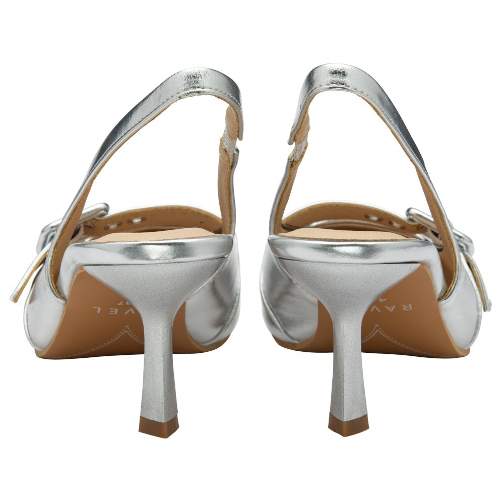 Ravel Dalry Patent Court Shoes - Silver