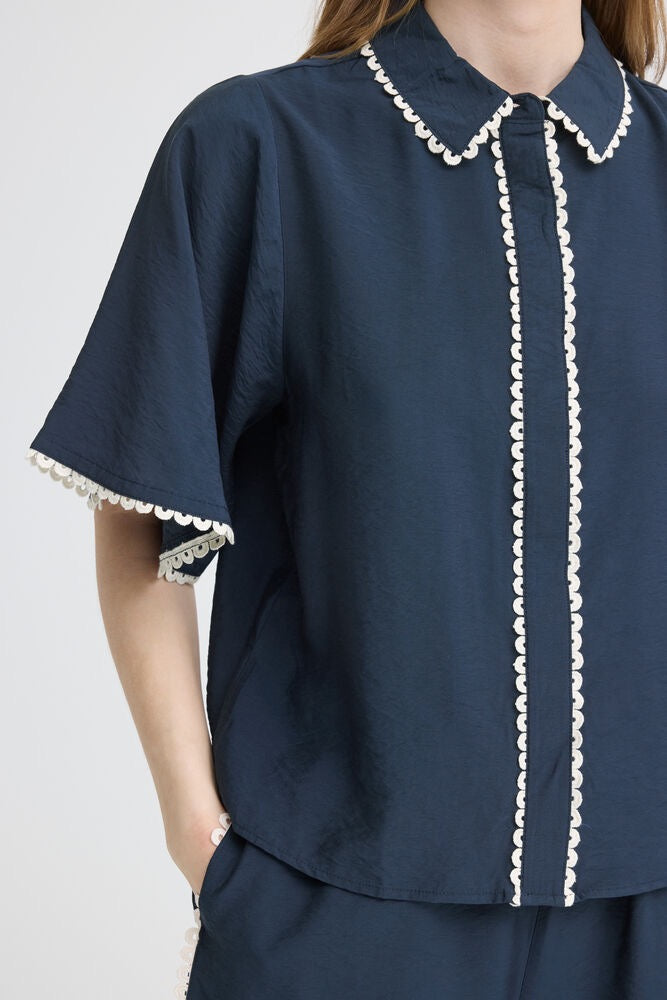 ICHI Lenni Blouse - Navy