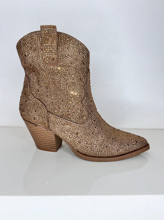 Findlay Tan Crystal Cowboy Boot