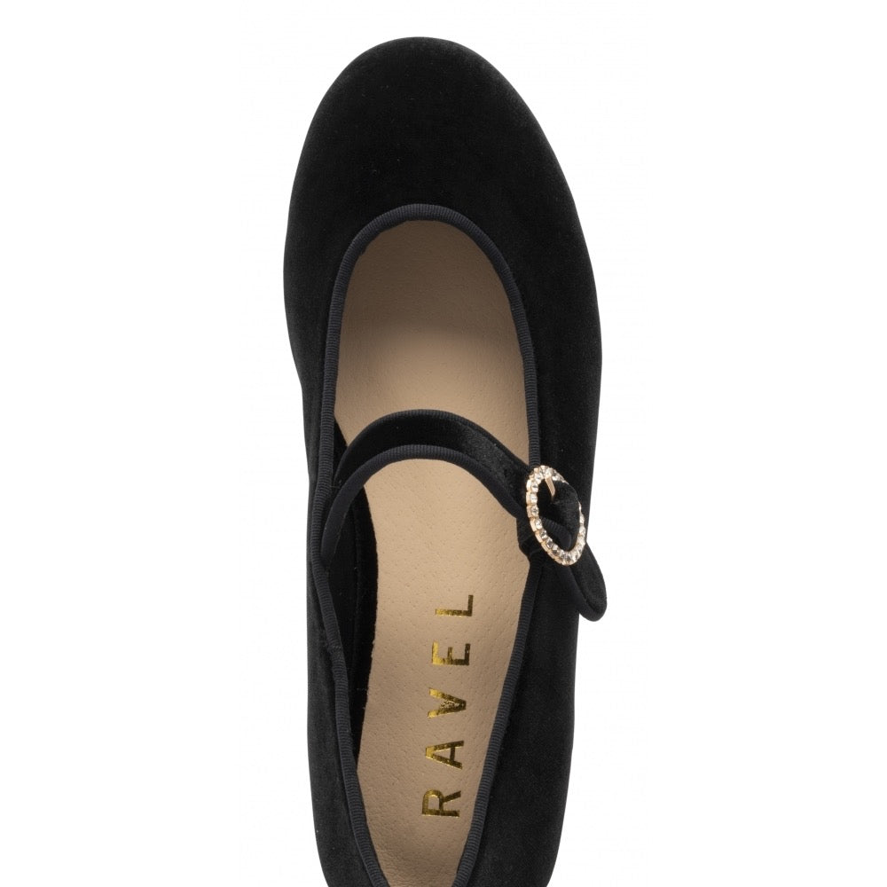 Ravel Caxton Velvet Shoe - Black