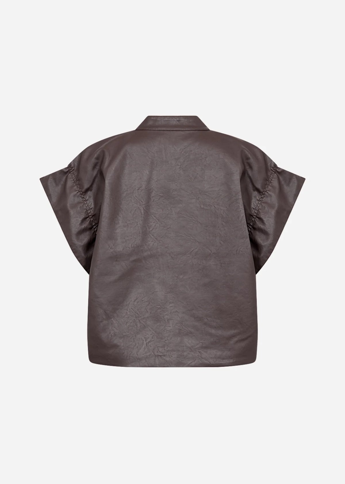 Soya Concept PU Waist Coat - Dark Plum