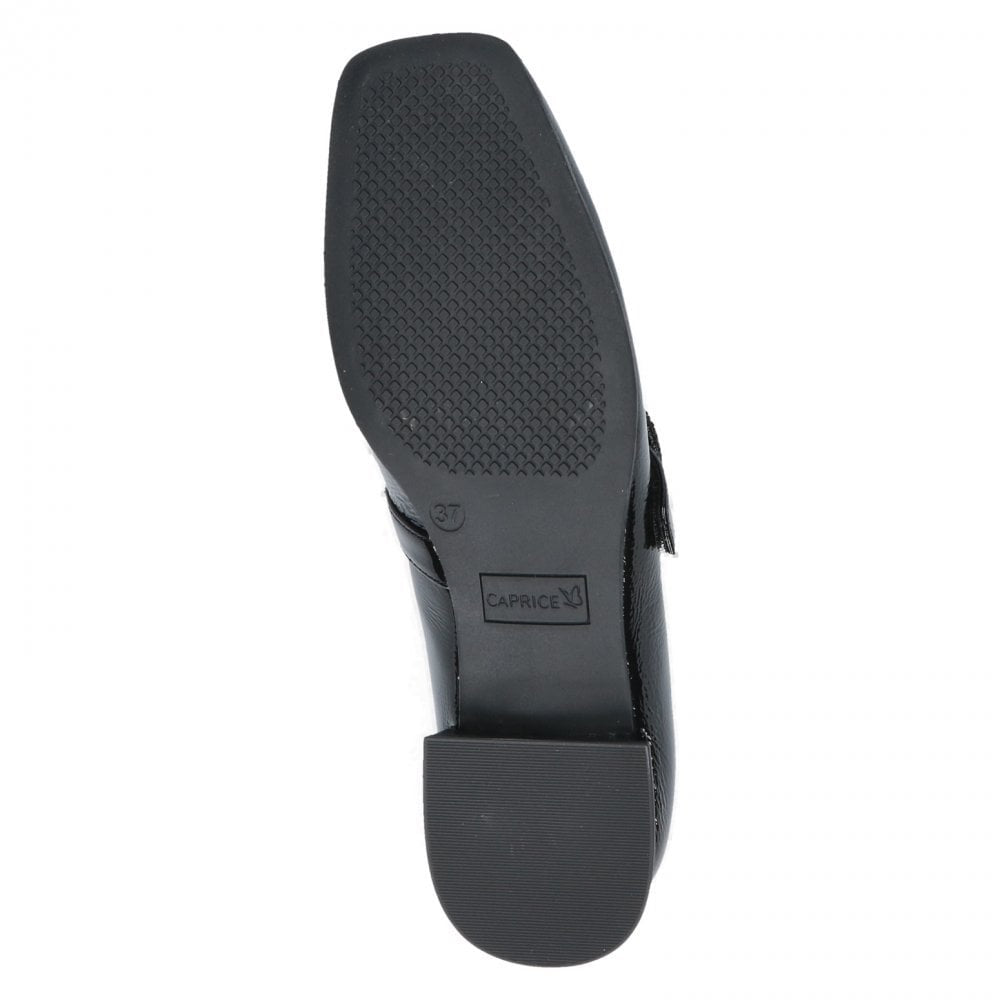 Caprice Mary Jane Black Patent Leather Shoe