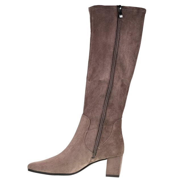 *COMING SOON* Caprice Knee High Stretch Suede Boot - Cafe