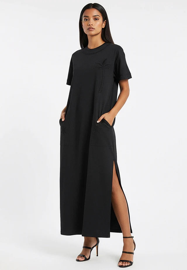 Religion T-Shirt Summer Dress - Black
