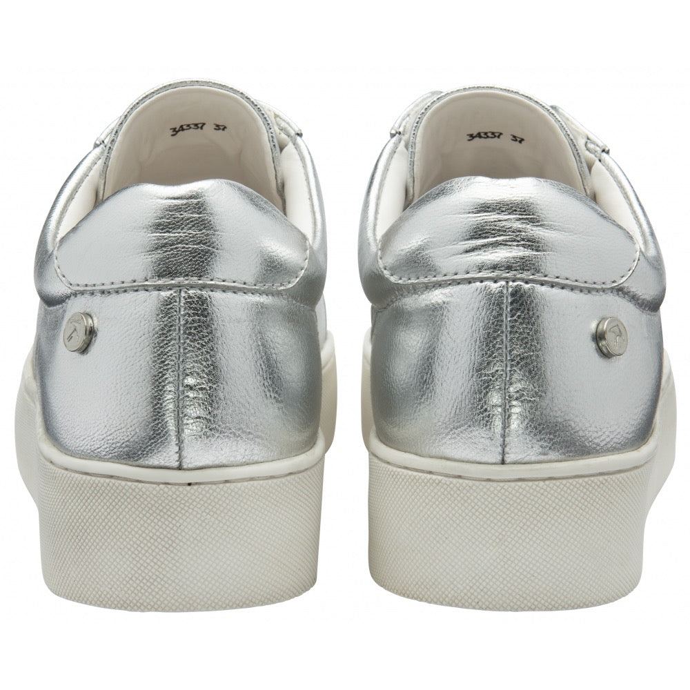 Ravel Silver Leather Lowther Trainers