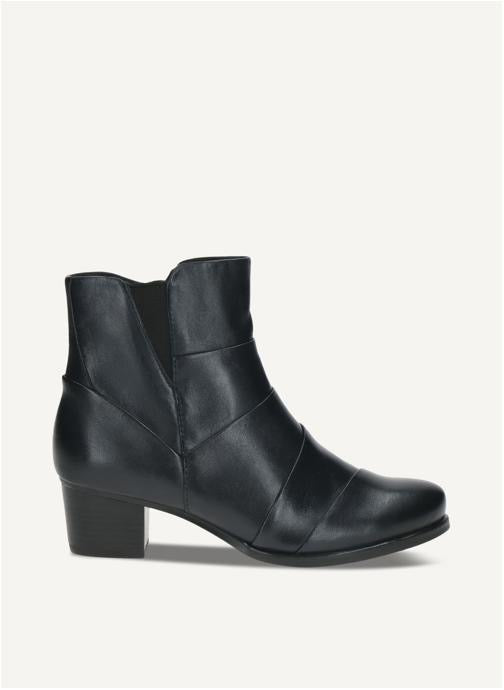 Caprice Navy Nappa Leather Ankle Boot