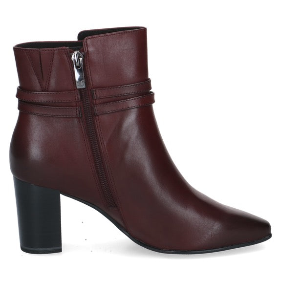 *COMING SOON* Caprice Leather Ankle Boots - Bordeaux