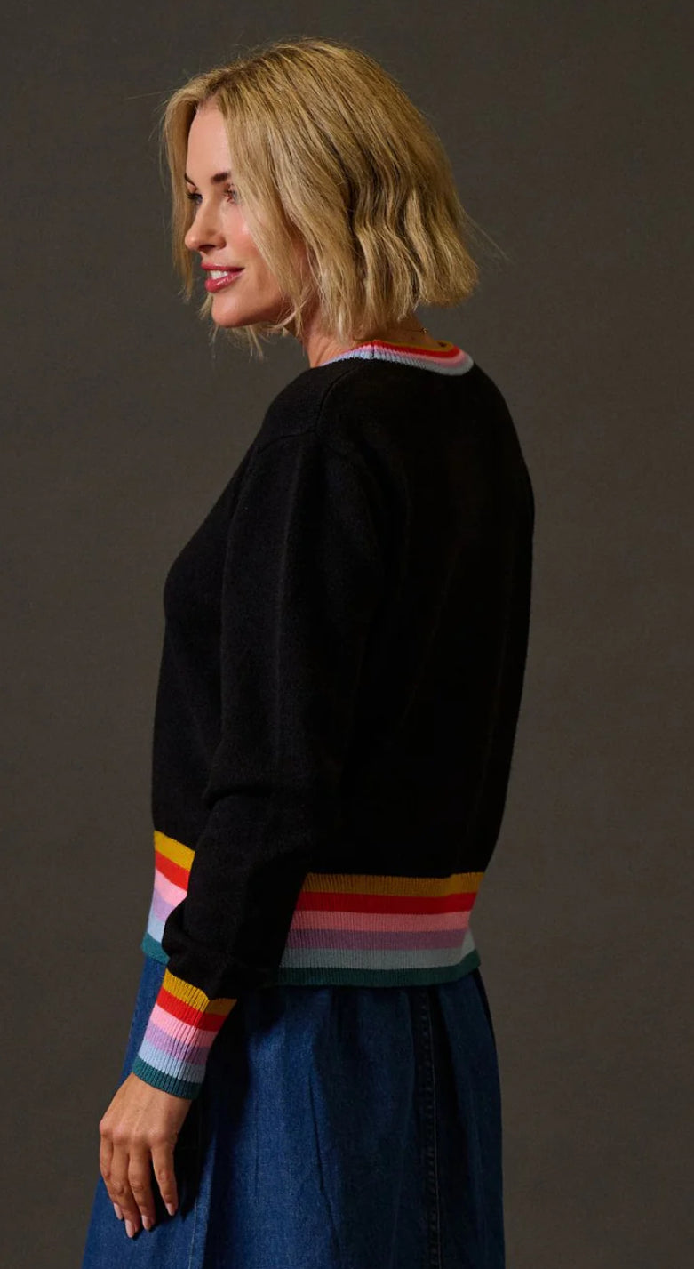 Sugarhill Brighton Clare Jumper - Black Rainbow