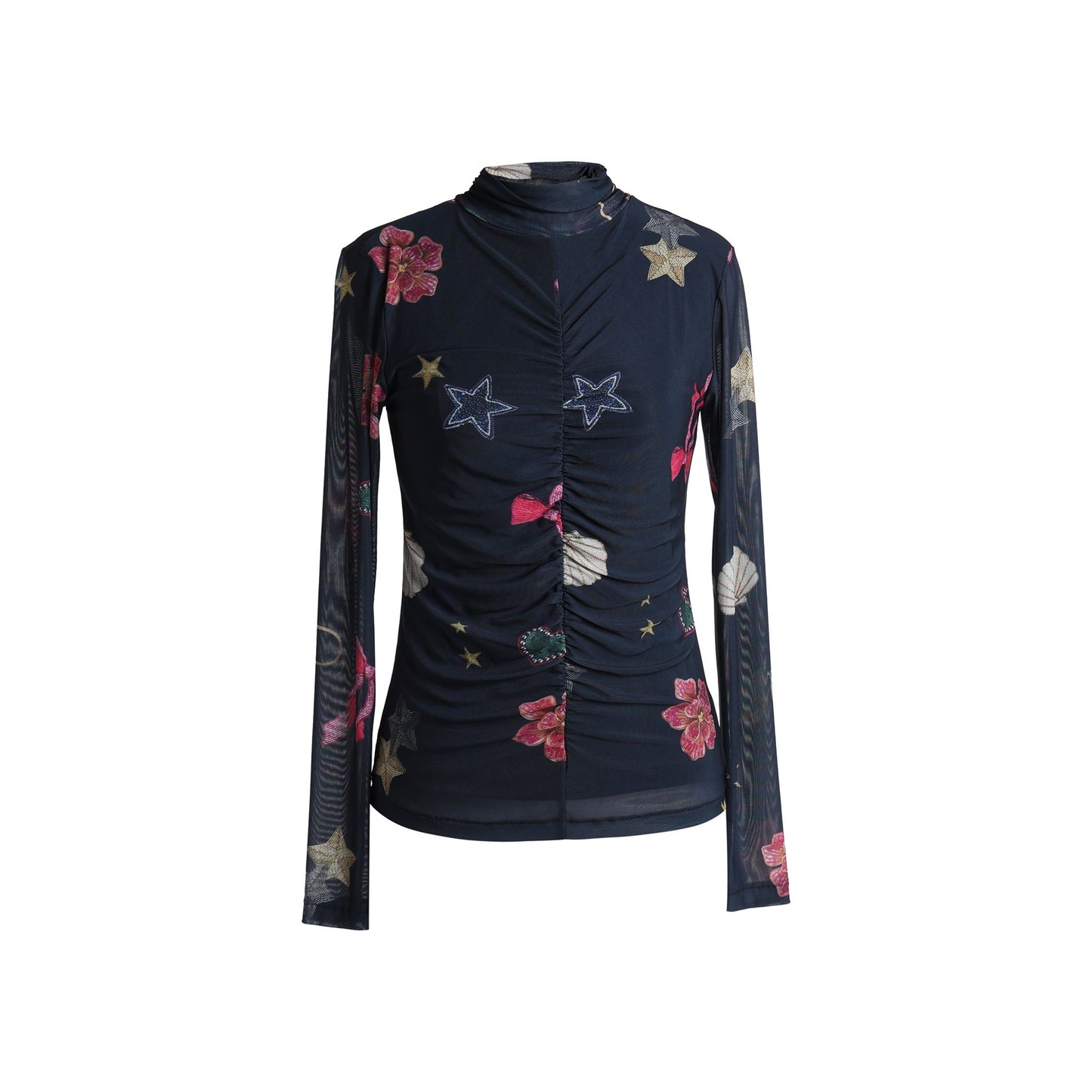 Emily Lovelock Iris Top - Black Floral