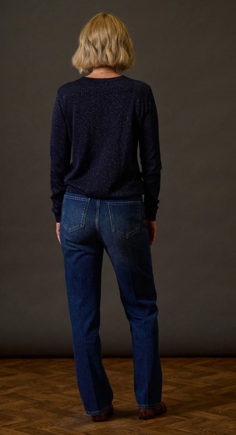 Sugarhill Brighton Astrid Jumper - Navy Lighting