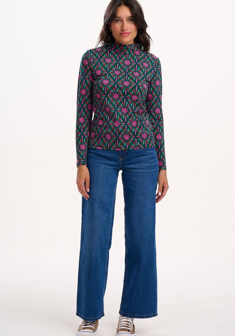 Sugarhill Brighton Annika Turtleneck Top - Green