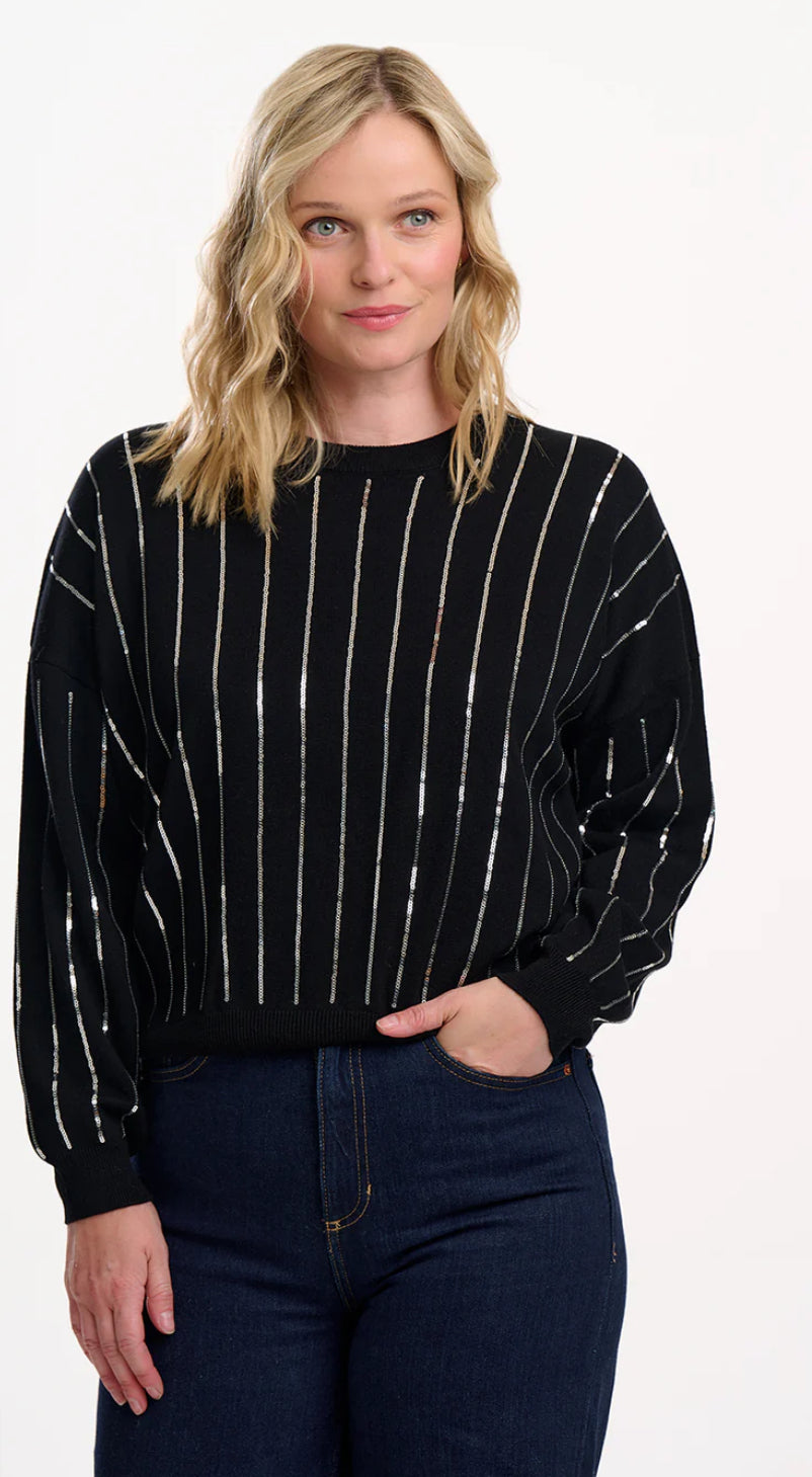 Sugarhill Brighton Anjali Sequin Jumper - Black