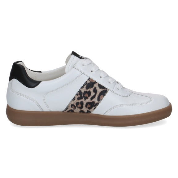 *NEW IN* Caprice Leather Leopard Trainer - White/Leopard