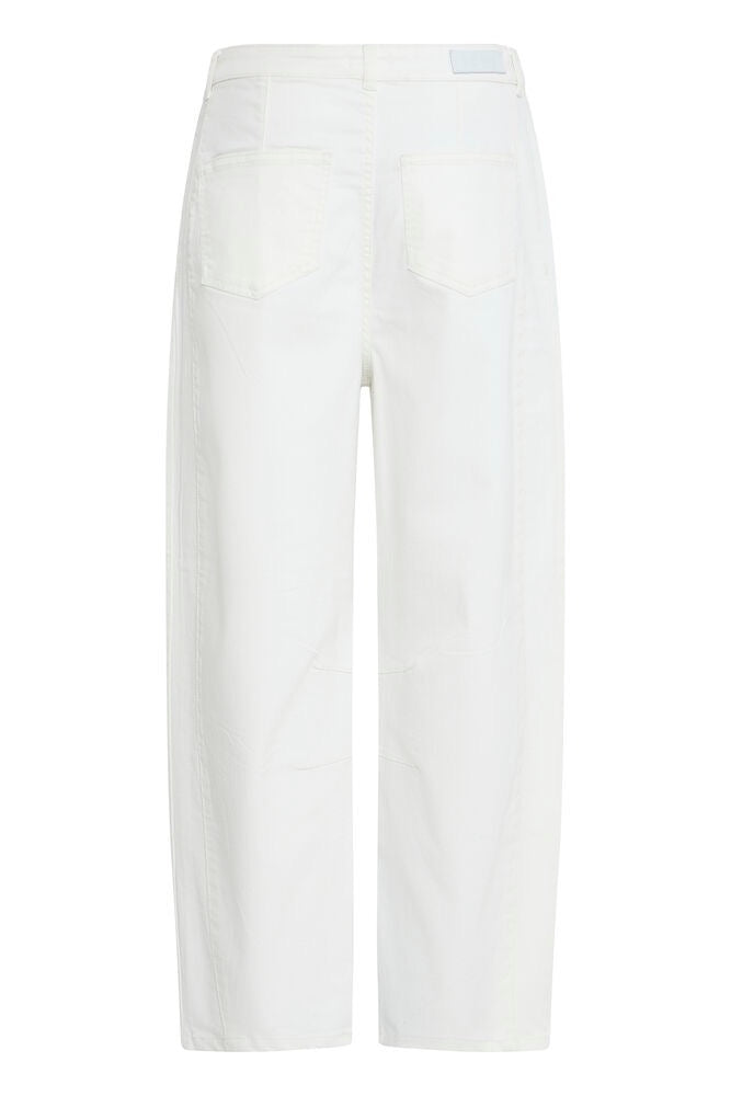 ICHI Ziggy Barrel Leg Jeans - Blanc