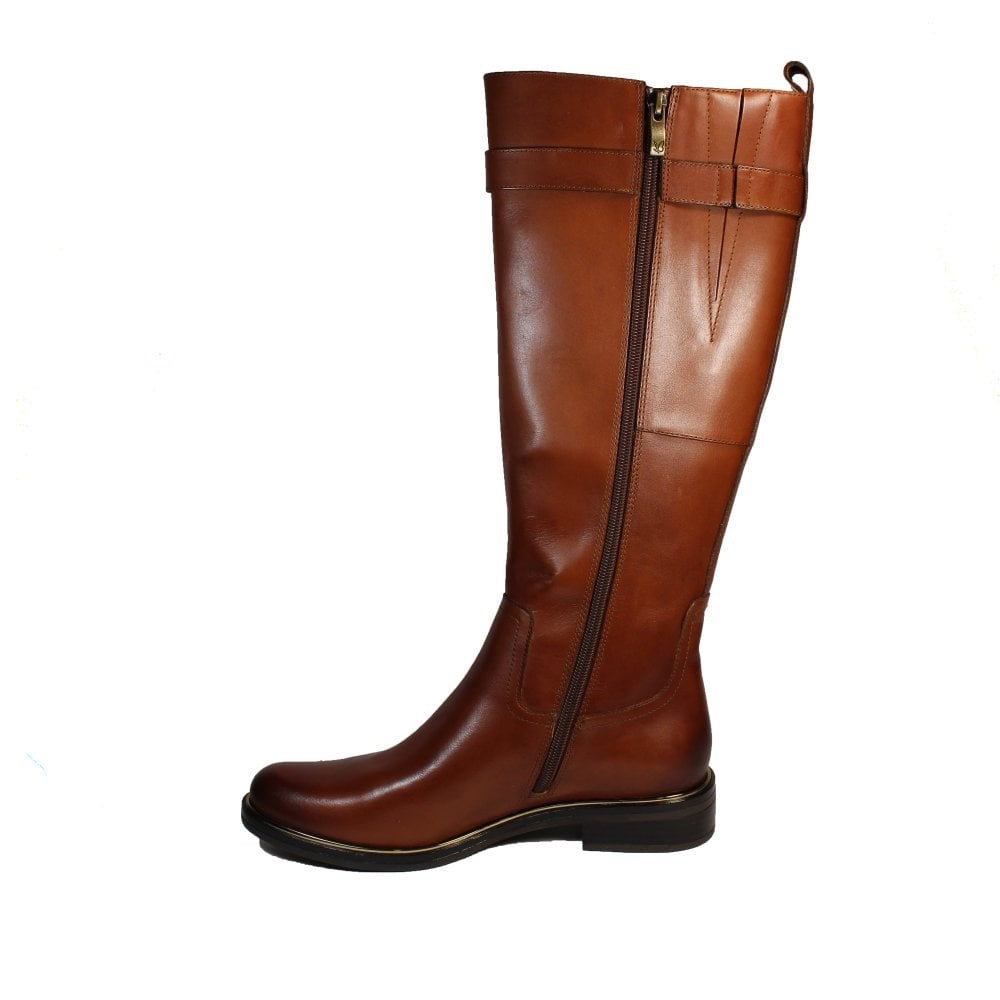 Caprice Cognac Tan Leather Boots