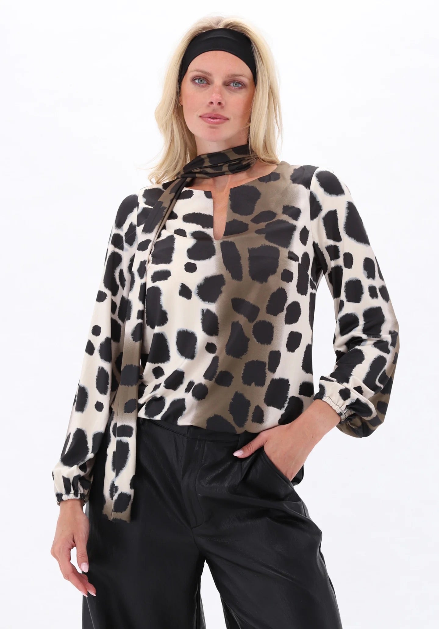 K Design Abstract Blouse - Leopard