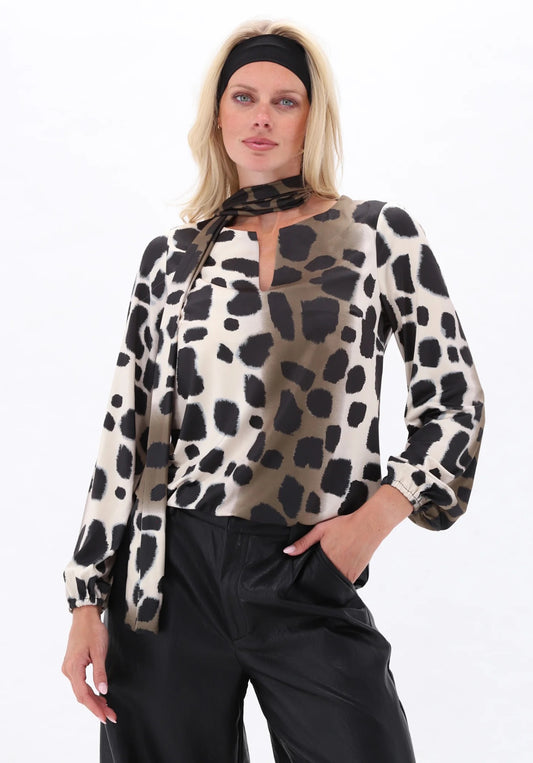 K Design Abstract Blouse - Leopard