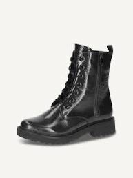 Caprice Black Patent Leather Lace Boot