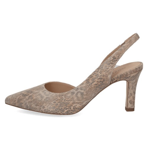 Peter Kaiser Leather Slingback Heel - Snake Print