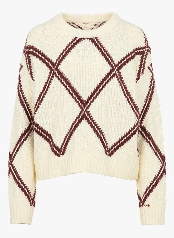 Suncoo Paris Precha Chunky Knit Cream/Brown