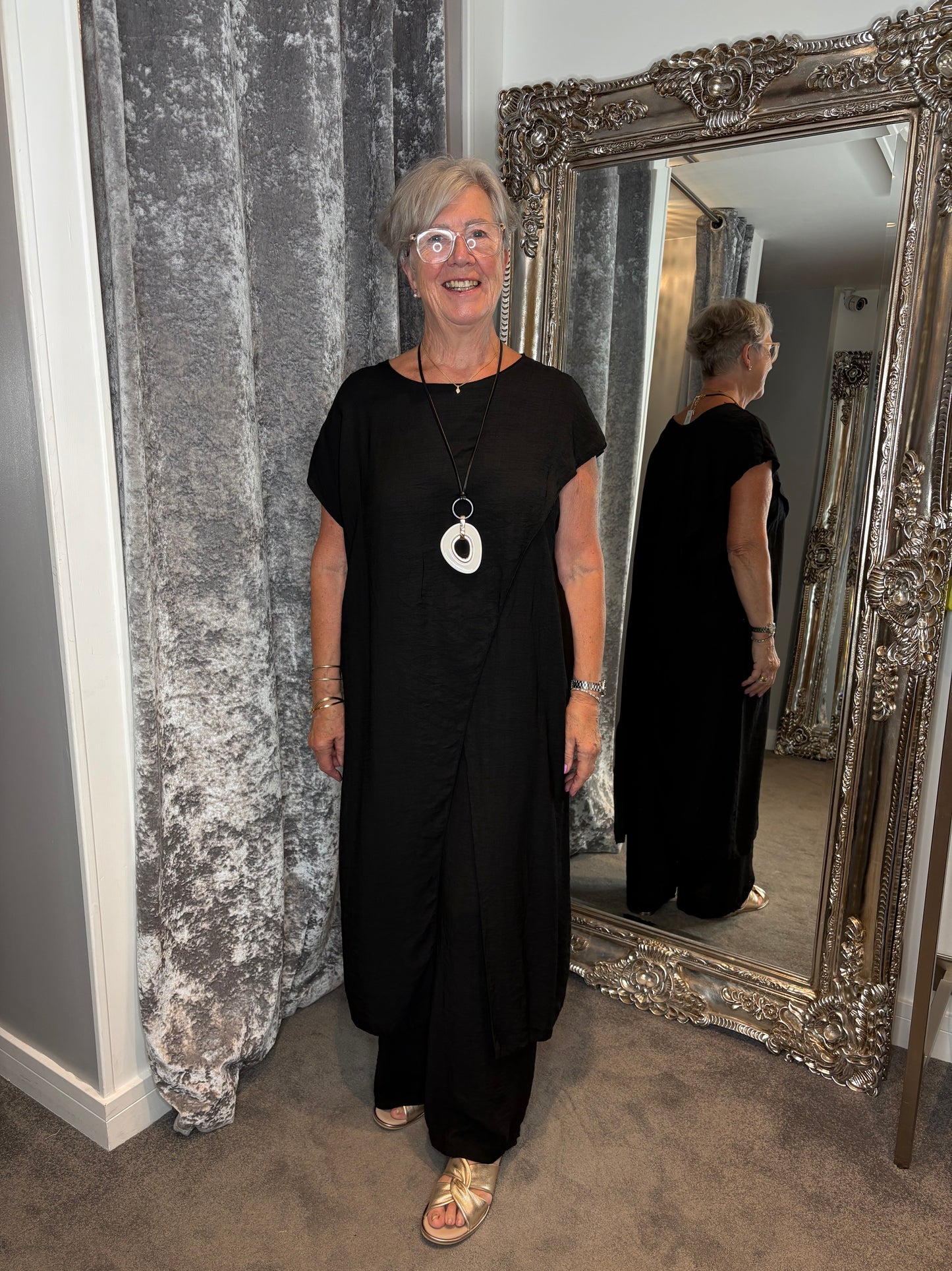 Studio Tunic Co-ord Set - Black