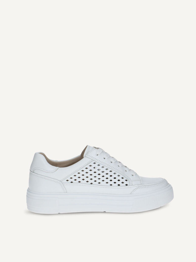 *NEW* Caprice White Laser Cut Leather Trainers