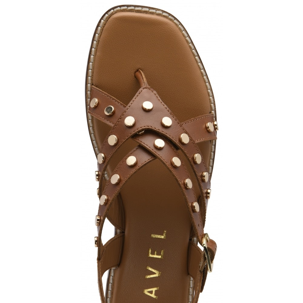 Ravel Myton Flat Leather Sandal - Tan