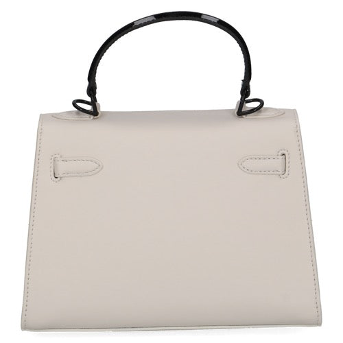 Peter Kaiser Leather Tote Bag - Off White/Black