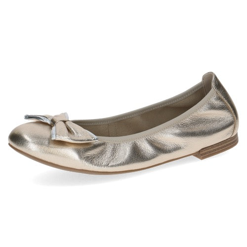 *NEW IN* Caprice Metallic Leather Pumps - Pale Gold