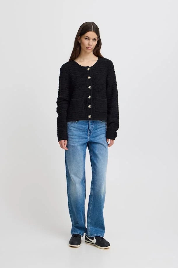 ICHI Becca Cardigan Black