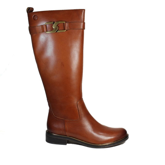 Caprice Cognac Tan Leather Boots