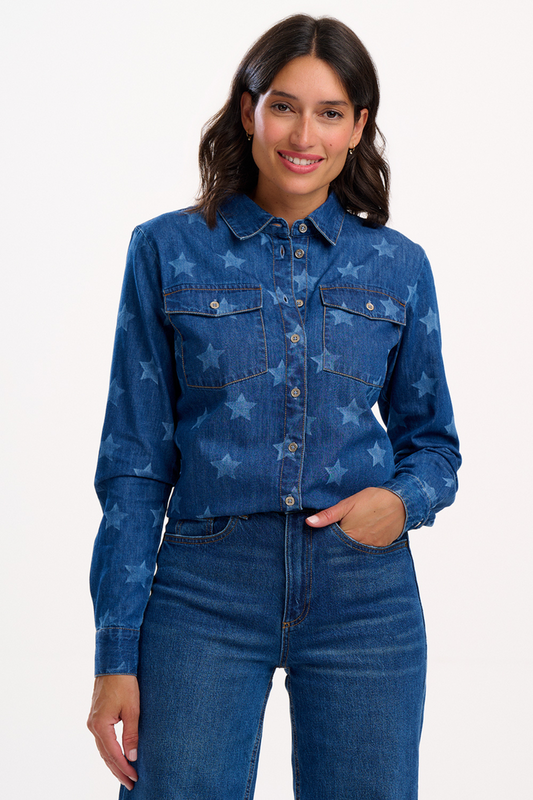 Sugarhill Brighton Alexia Star Shirt - Denim