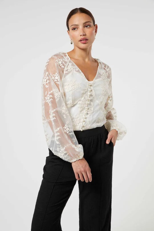 Jovonna London Contessa Blouse Cream