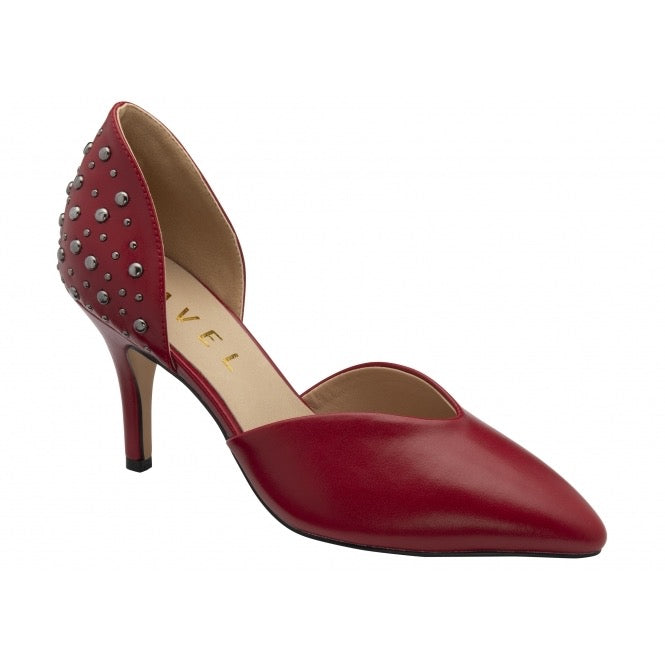 Ravel Red Mulben Stiletto Heel Court Shoes