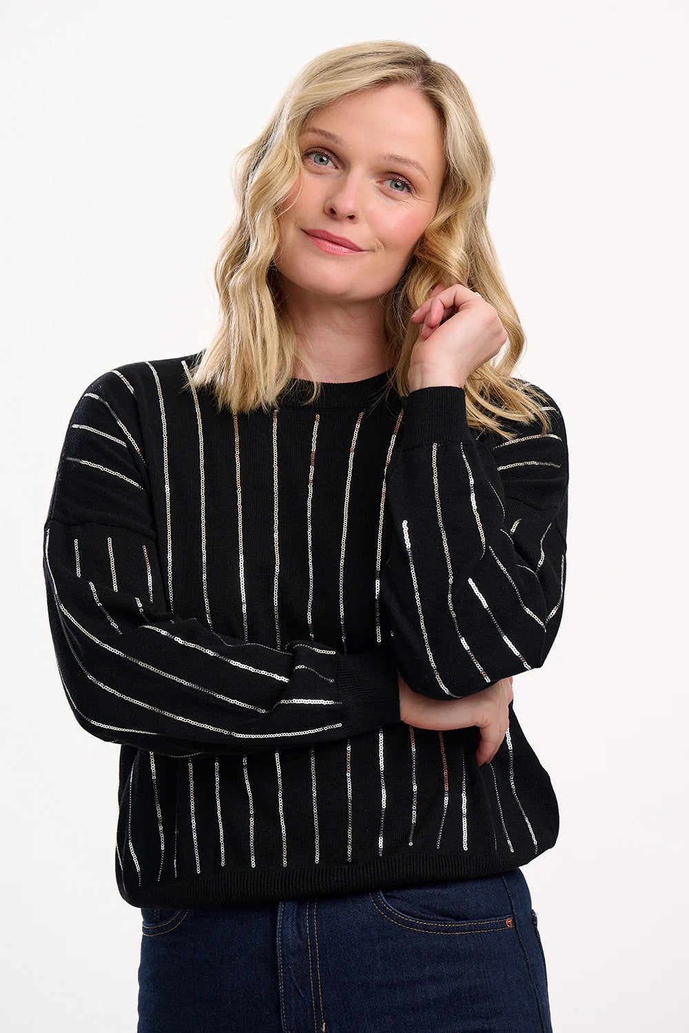 Suagrhill Brighton Anjali Sequin Knit - Black