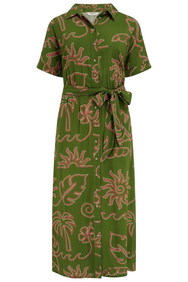 Sugarhill Brighton Leigh Midi Dress - Khaki