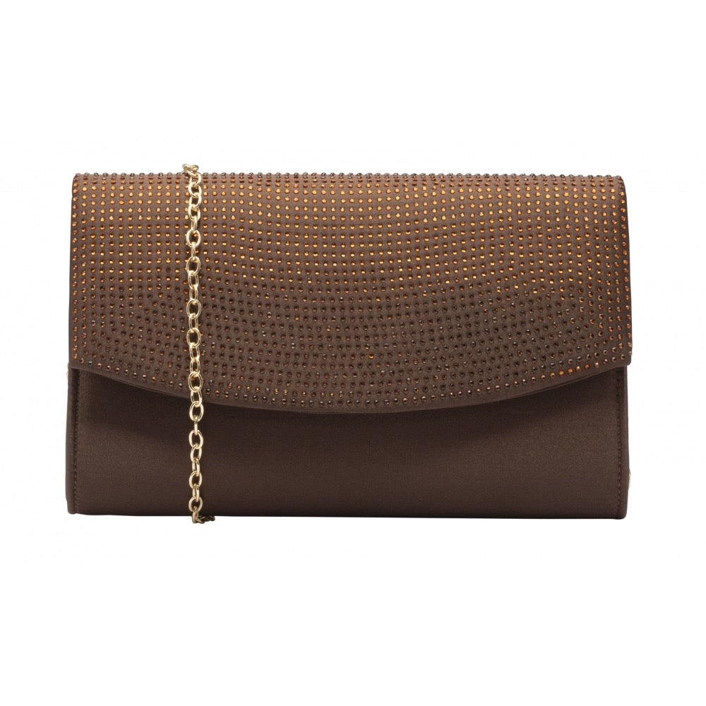 Ravel Ardee Diamante Clutch - Chocolate