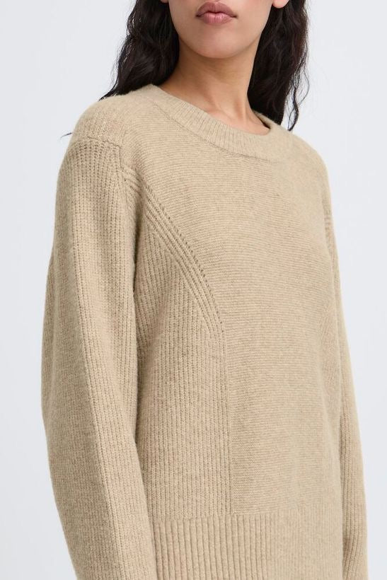 ICHI Ducie Oatmeal Sweater