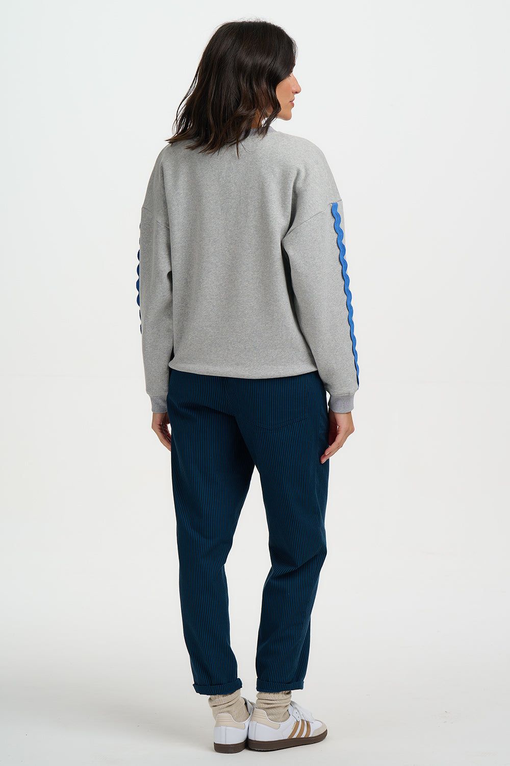 Sugarhill Brighton Eadie Relaxed Sweatshirt - Grey Marl, Lobster